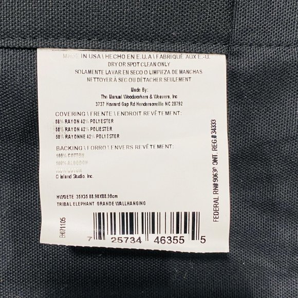 Tribal Elephant with Ceremonial Adorned Howdah Grande Tapestry Wall Hanging - Picture 2 of 2